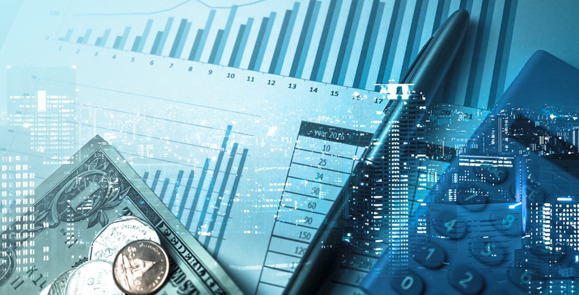 Financial charts and cash flow data on a business dashboard