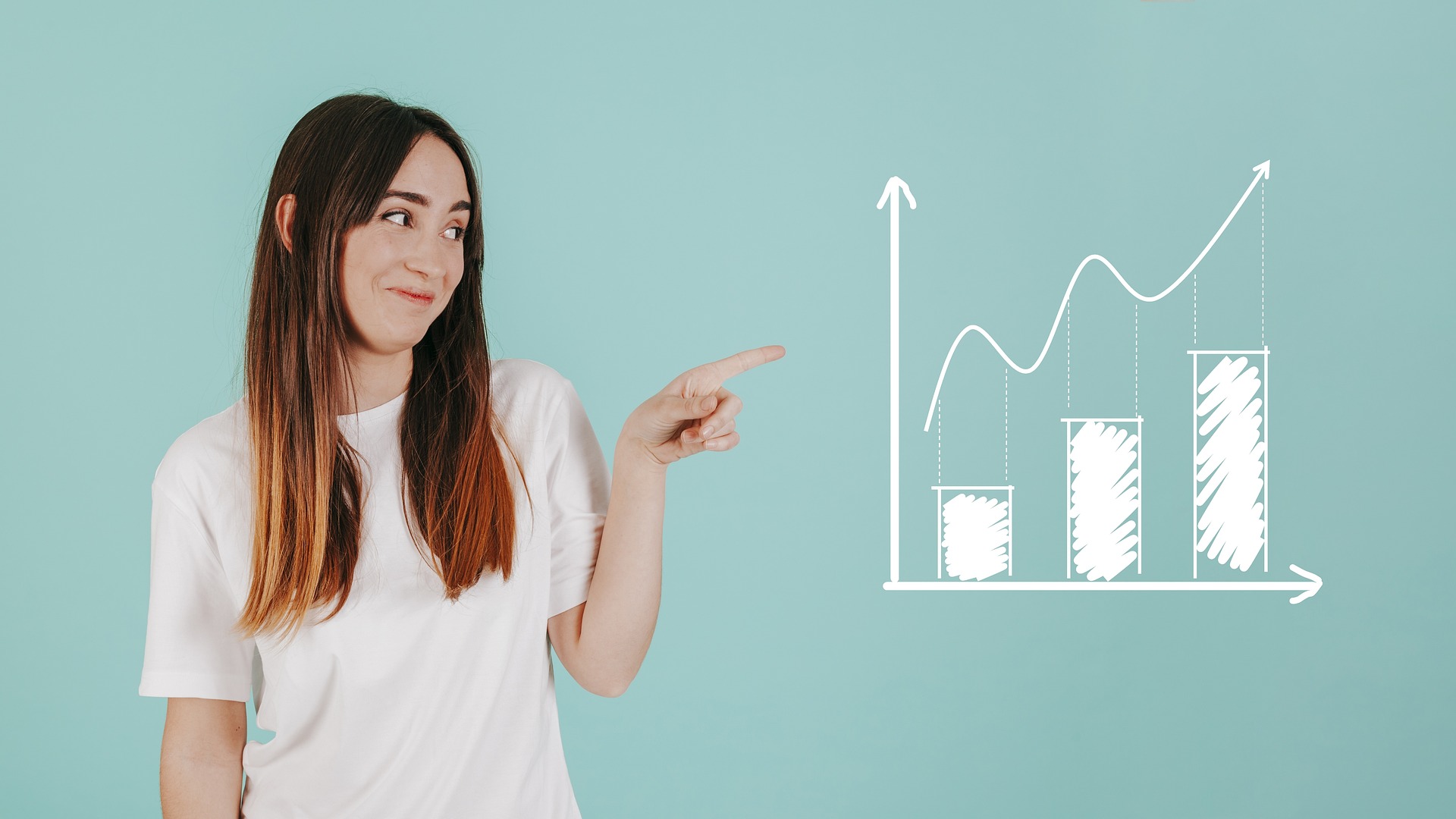 Business growth chart showing financial planning and forecasting